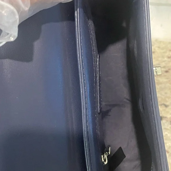 Badgley Mischka Navy Quilted Shoulder Bag NWT - Picture 7 of 11